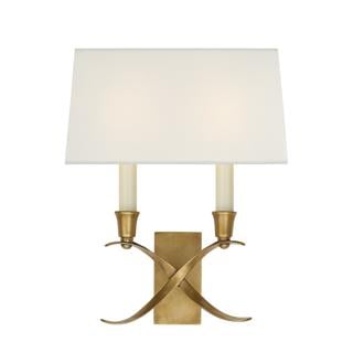 Visual Comfort & Co. Cross Bouillotte Burnished Brass Sconce
