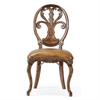 Jonathan Charles Windsor Antique Chestnut Side Dining Chair