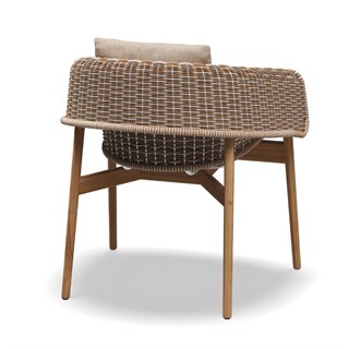 Wrap Kollu Sandalye-Frame Teak Sorrel Wicker-(Sunbrella Minder Dahil)