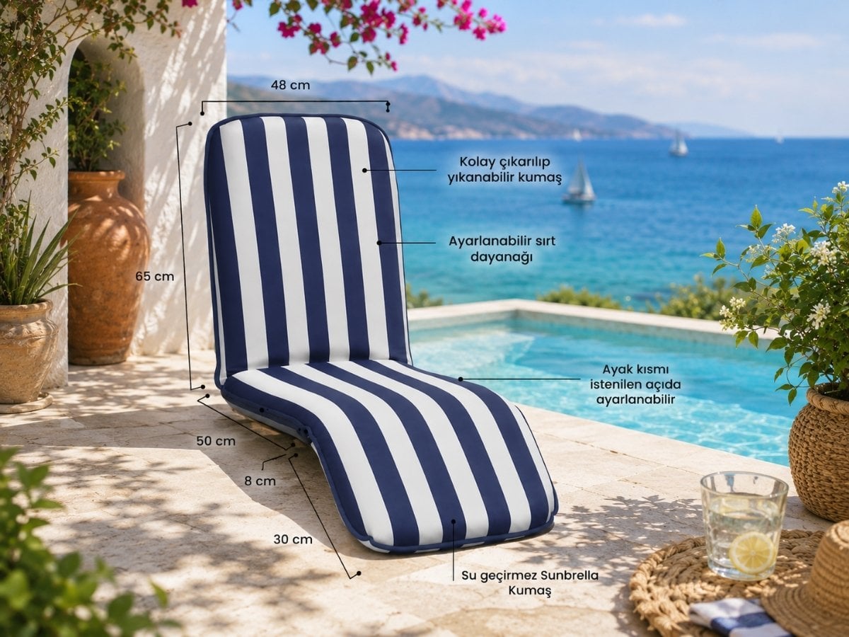 Trica Relax Seat Büyük Katlanır Minder - Blue