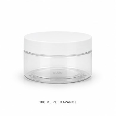 100 ML Şeffaf PET Kavanoz - Kozmetik ve Krem Kutusu
