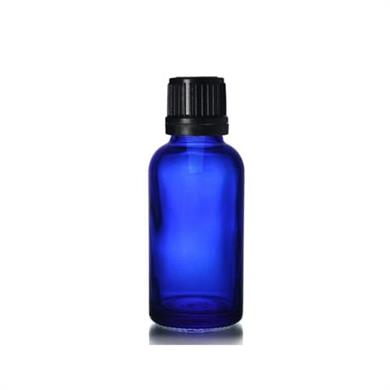 30 ml Mavi Cam Şişe - Toptan İçten Damlalıklı Aromaterapi ve Yağ Şişesi