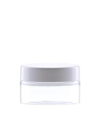 50 ml PET Kozmetik Kavanoz | Şeffaf Kapak Siyah/Beyaz – Makrobay