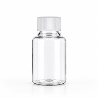 60 ml PET Şişe – Şeffaf Düz Kapaklı Boş Plastik Şişe
