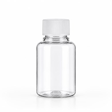 60 ml PET Şişe – Şeffaf Düz Kapaklı Boş Plastik Şişe