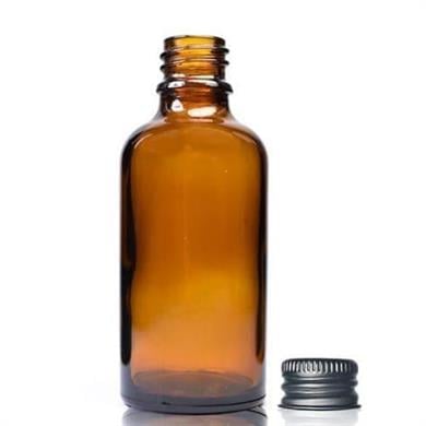 AMBER DÜZ METAL KAPAKLI 30 ML CAM ŞİŞE
