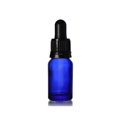 DAMLALIKLI MAVİ CAM ŞİŞE 10 ML