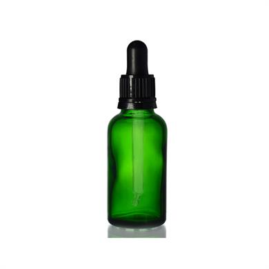 DAMLALIKLI YEŞİL CAM ŞİŞE 30 ML