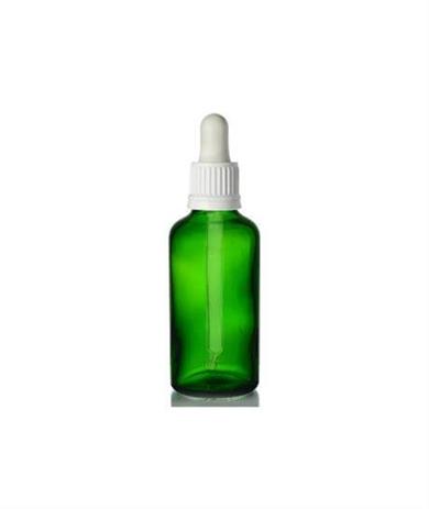 DAMLALIKLI YEŞİL CAM ŞİŞE 50 ML