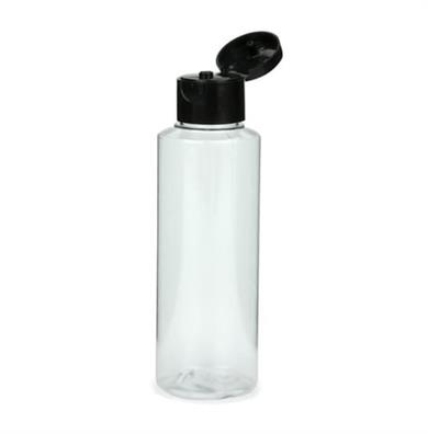 100 ml Fliptop Kapaklı Silindir PET Şişe – Siyah/Beyaz/Şeffaf Boş Toptan