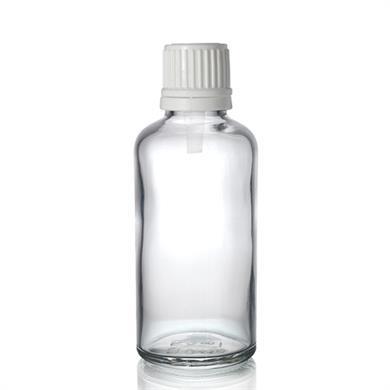 İÇTEN DAMLALIKLI ŞEFFAF CAM ŞİŞE 50 ML