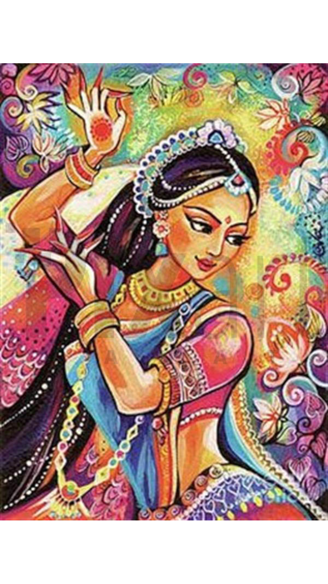 Dans Eden Hintli Kız PixArt Sanat  Elmas Mozaik Tablo Diamond Türkiye  36*51