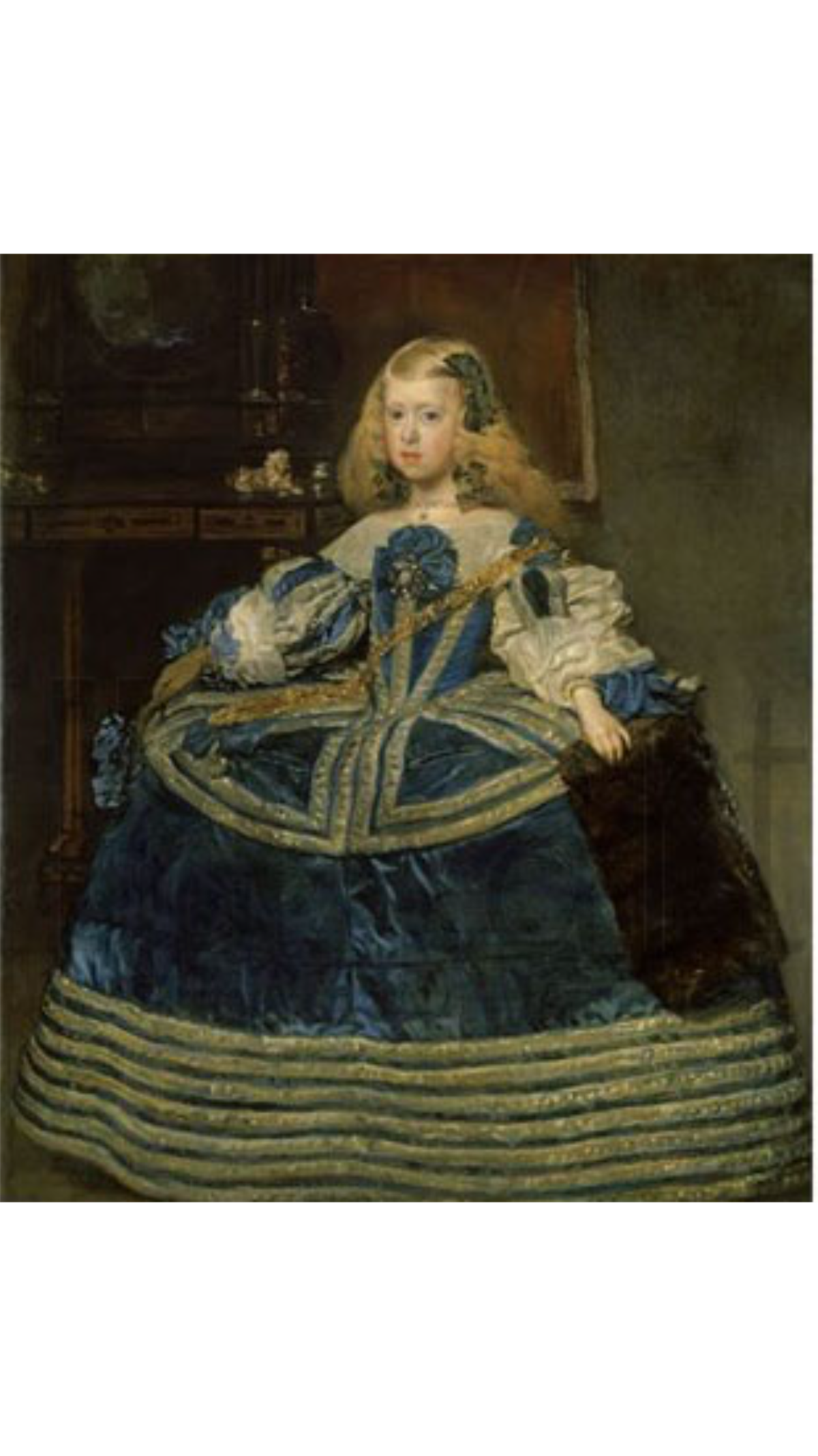 Diego Velazquez Mavi Elbiseli İnfanta Margarita Teresa  PixArt Sanat Elmas Mozaik Tablo Diamond Türkiye 56*51