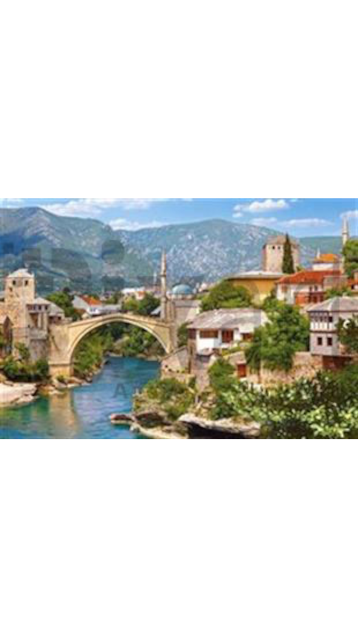 Mostar Köprüsü   Pixart Sanat   Elmas Mozaik Tablo Diamond Türkiye  80*55