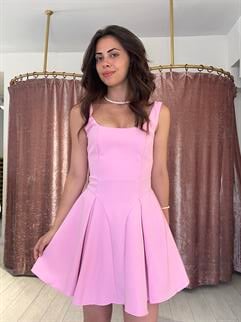 Askılı Mini Elbise Pembe