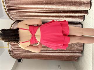 Ayarlanabilir İp Askılı Mini Şort Elbise Fuşya