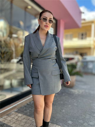 Ceket Elbise Gri 