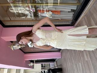 Crop Uzun Etek Takım Sarı 