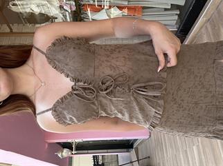 Dantel Crop Kahverengi