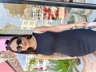 Fitilli Vücudu Saran Uzun Askılı Elbise Siyah