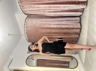 Korse Görünümlü Straplez Mini Elbise Siyah