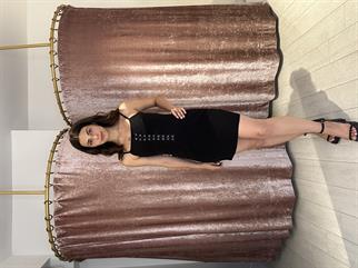 Ön Detay Ayarlanabilir Askılı Elbise Siyah