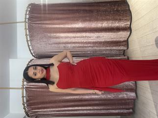 Straplez Uzun İkili Takım Kırmızı