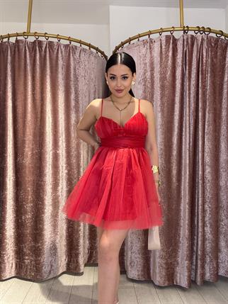 Tütü Mini Elbise Kırmızı