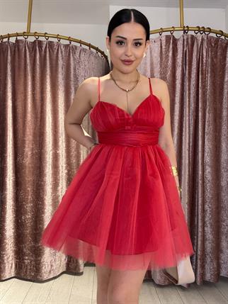 Tütü Mini Elbise Kırmızı