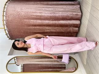 Yelekli % 100 Cotton Takım Pembe