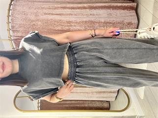 Yıkama Kumaş Spor Takım Siyah