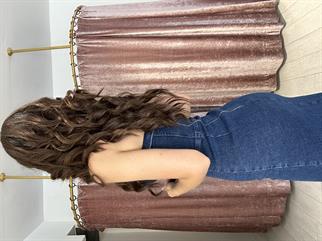 Yırtmaç Detay Kot Elbise Uzun