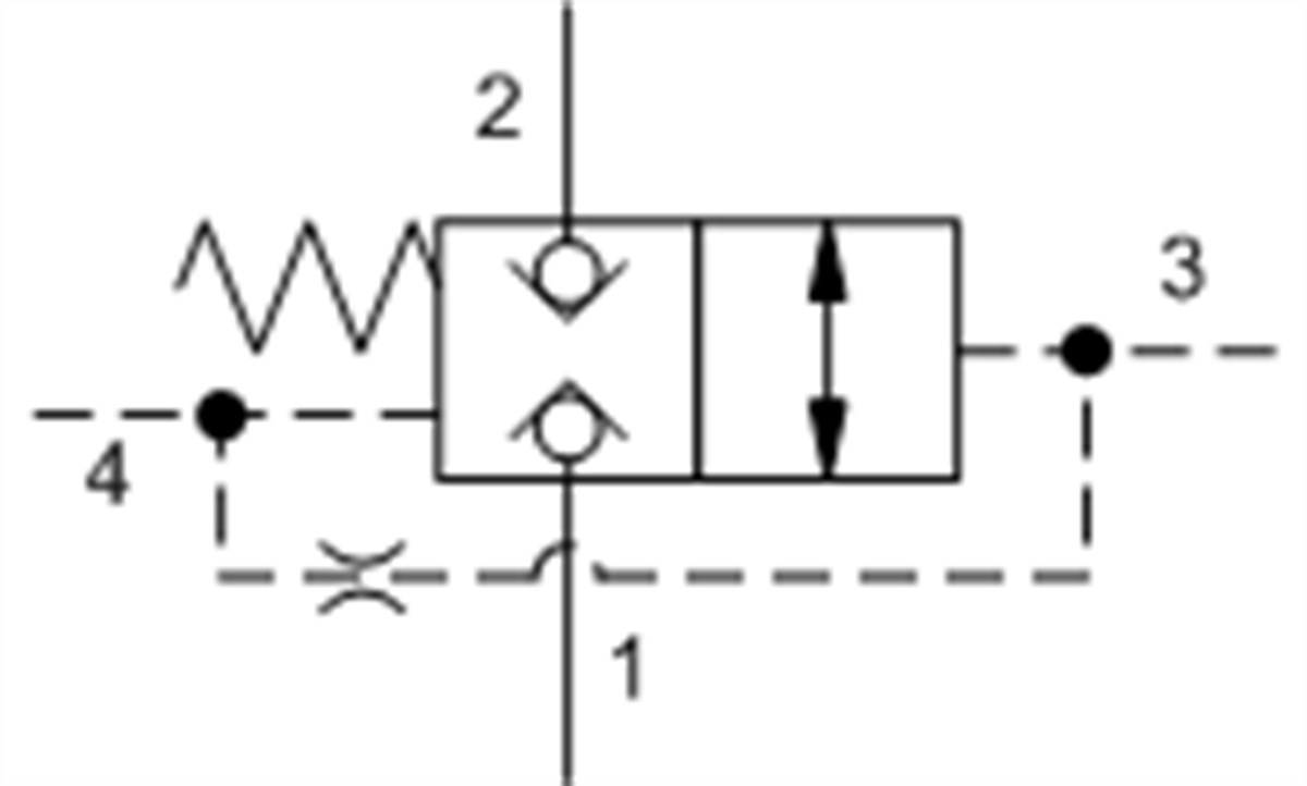 DKHRXHN Normally closed, balanced poppet, logic element - vent-to-open