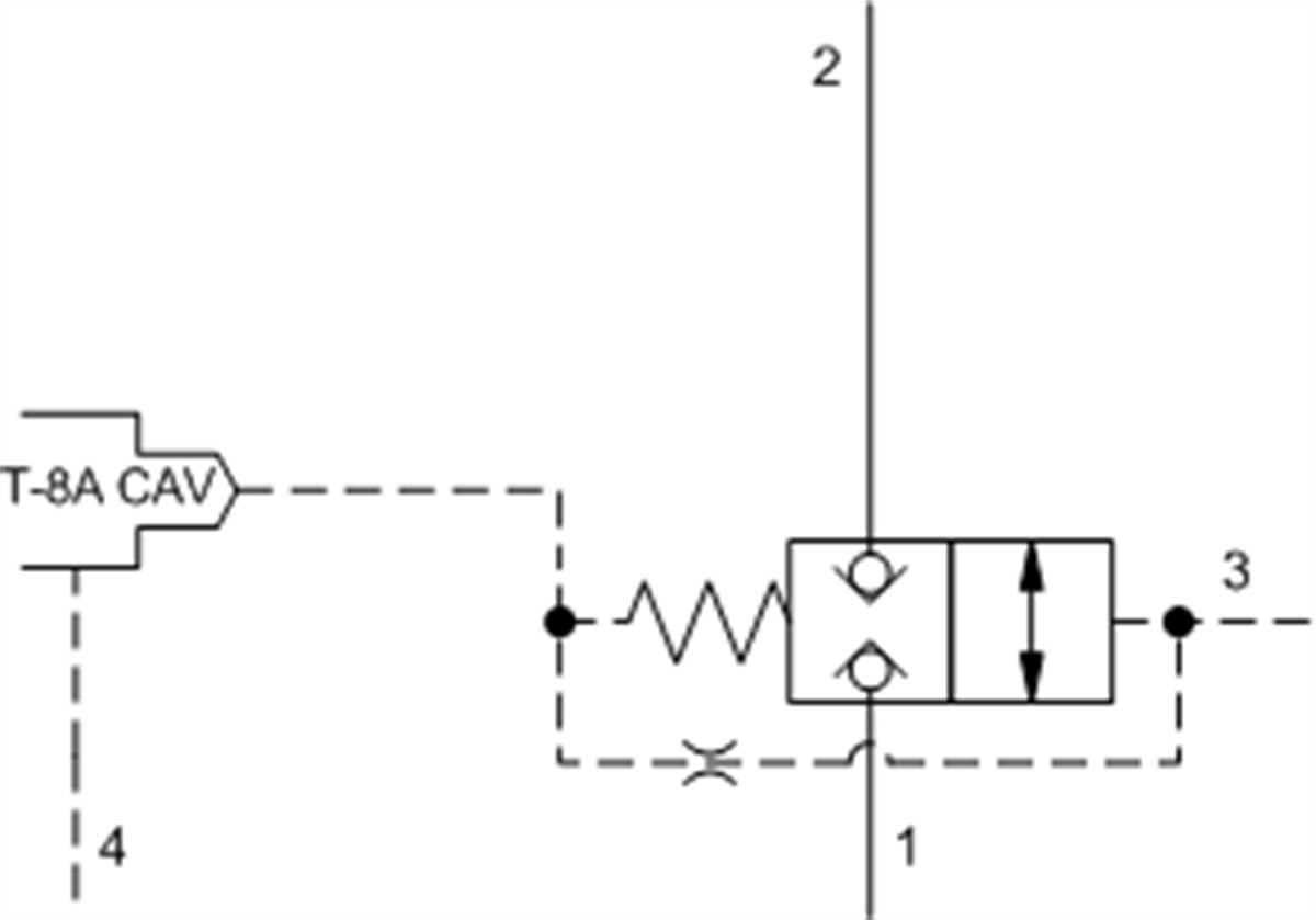 DKJR8HN Normally closed, balanced poppet, logic element with integral T-8A control cavity - vent-to-open