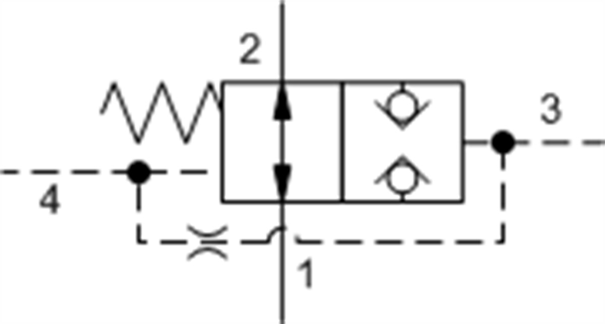 DODRXHN Normally open, balanced poppet, logic element - vent-to-close