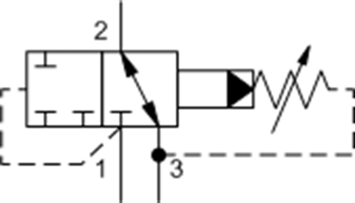 DPCALAN 2-way, pilot-operated, directional valve with internal drain to port 3 - normally open