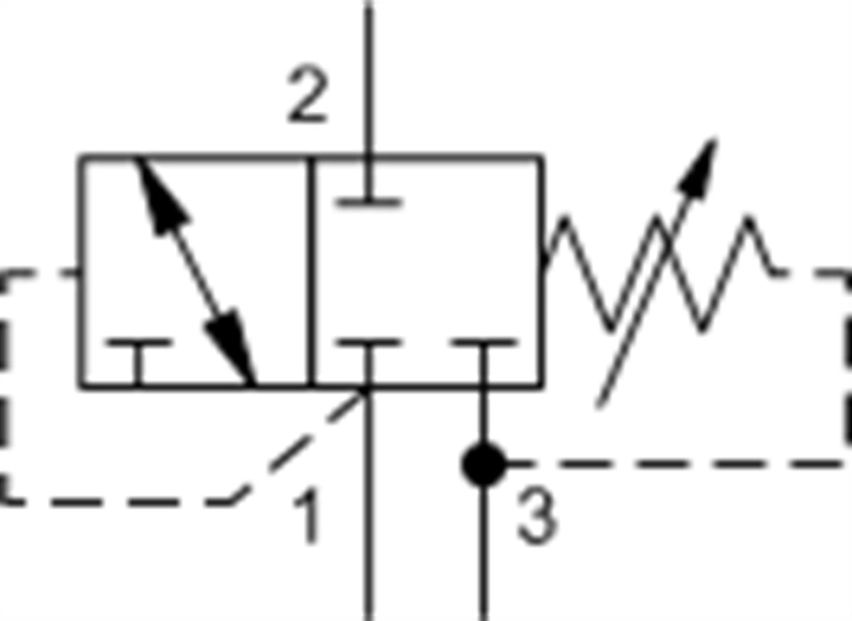 DRBBLAN 2-way, direct-acting, directional valve with internal drain to port 3 - normally closed