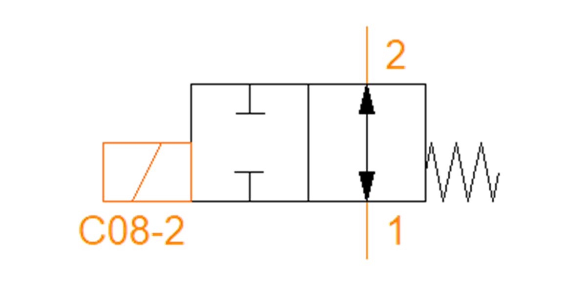 DSH082N 2/2 Directional spool valve solenoid operated normally open