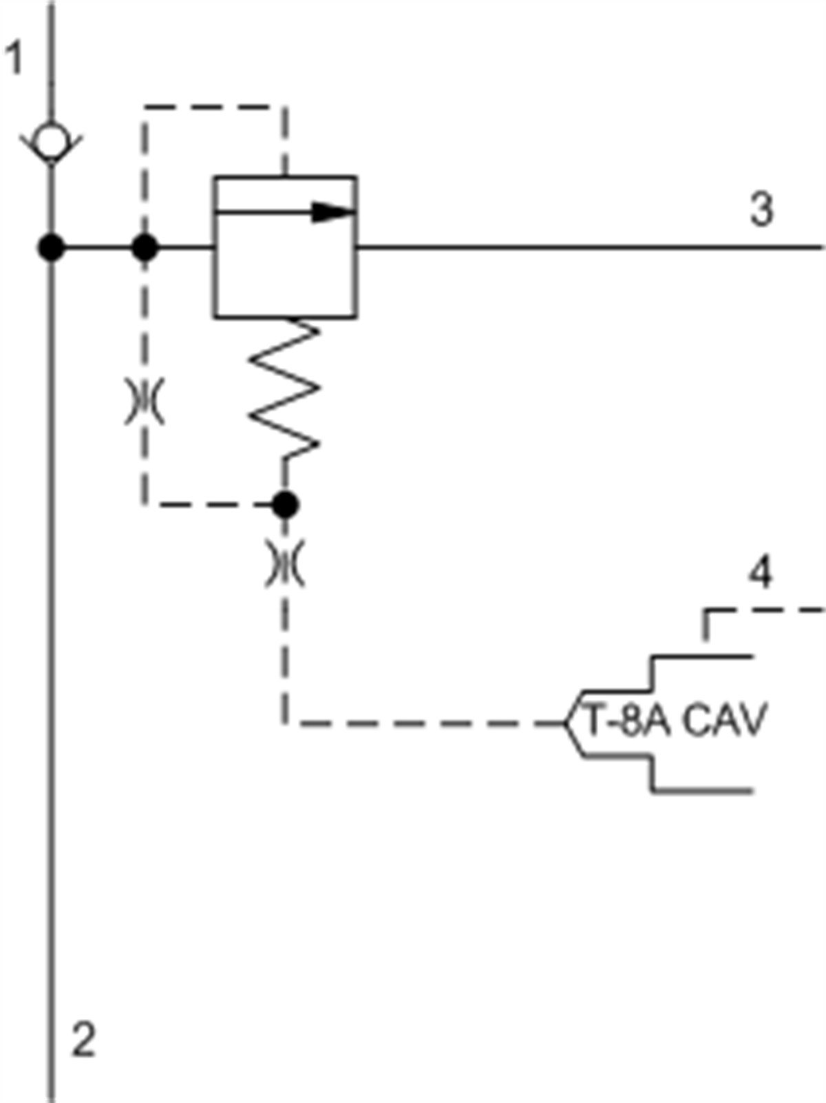HVCA8DN Ventable, pilot-operated, balanced piston relief main stage with integral T-8A control cavity - before check
