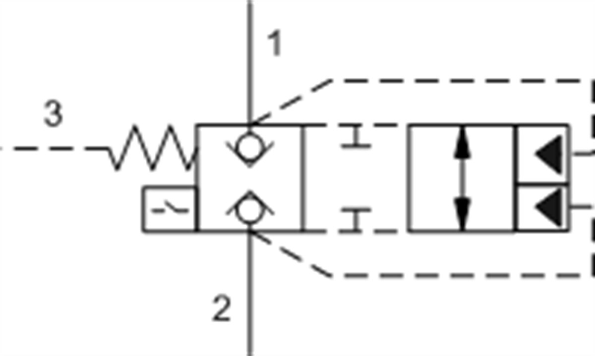 LOFCZDN Pilot-to-close, spring-biased closed, unbalanced poppet logic element with position switch