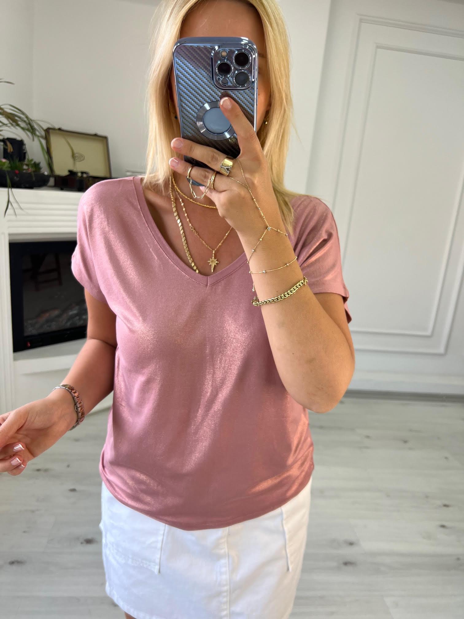 002 Ön V Arka V Tshirt LİLA