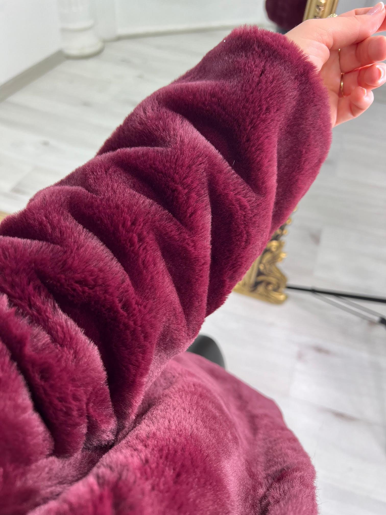 01 Peluş Mont BORDO