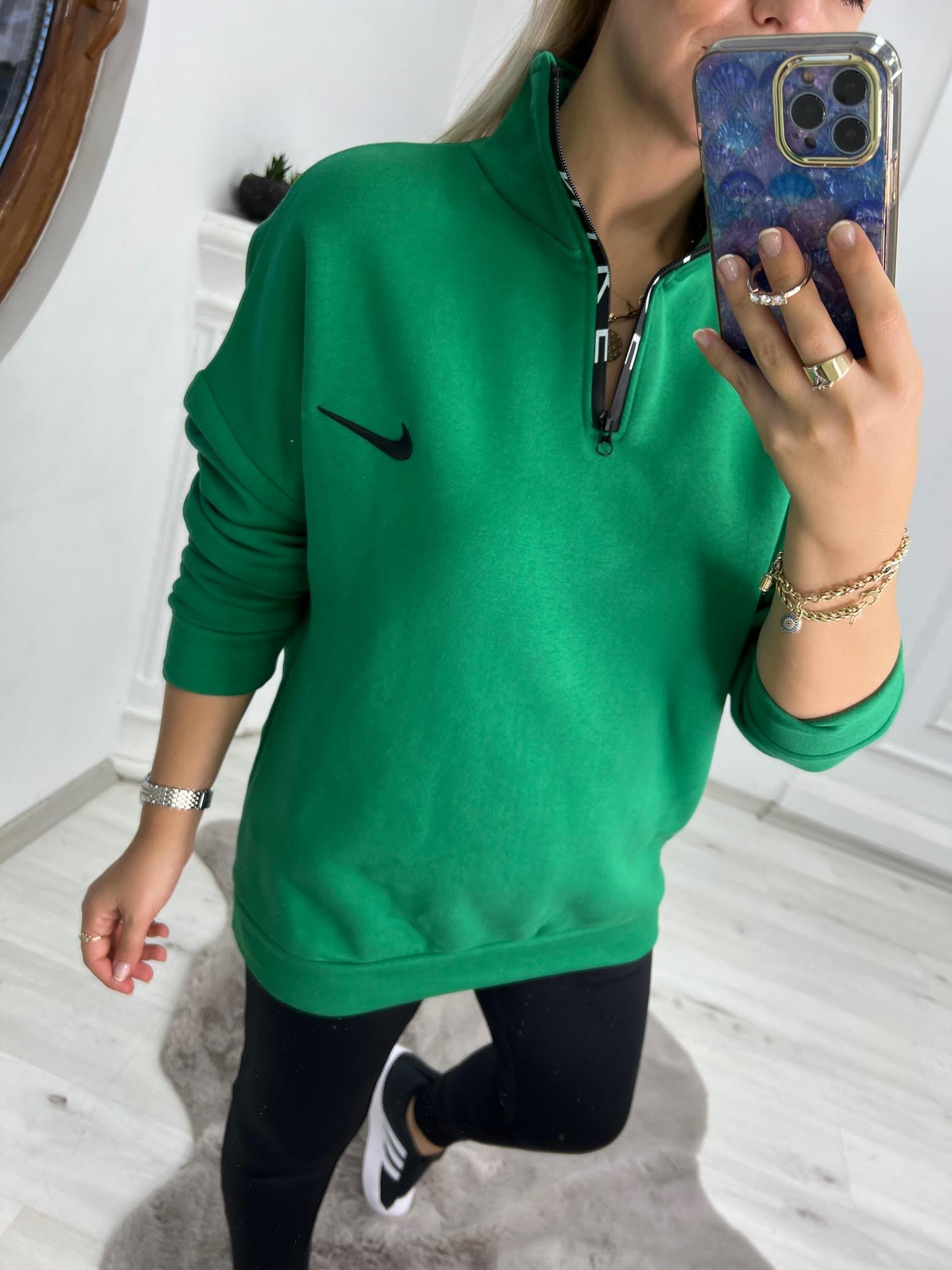 01 Yarım Fermuar Sweat YEŞİL