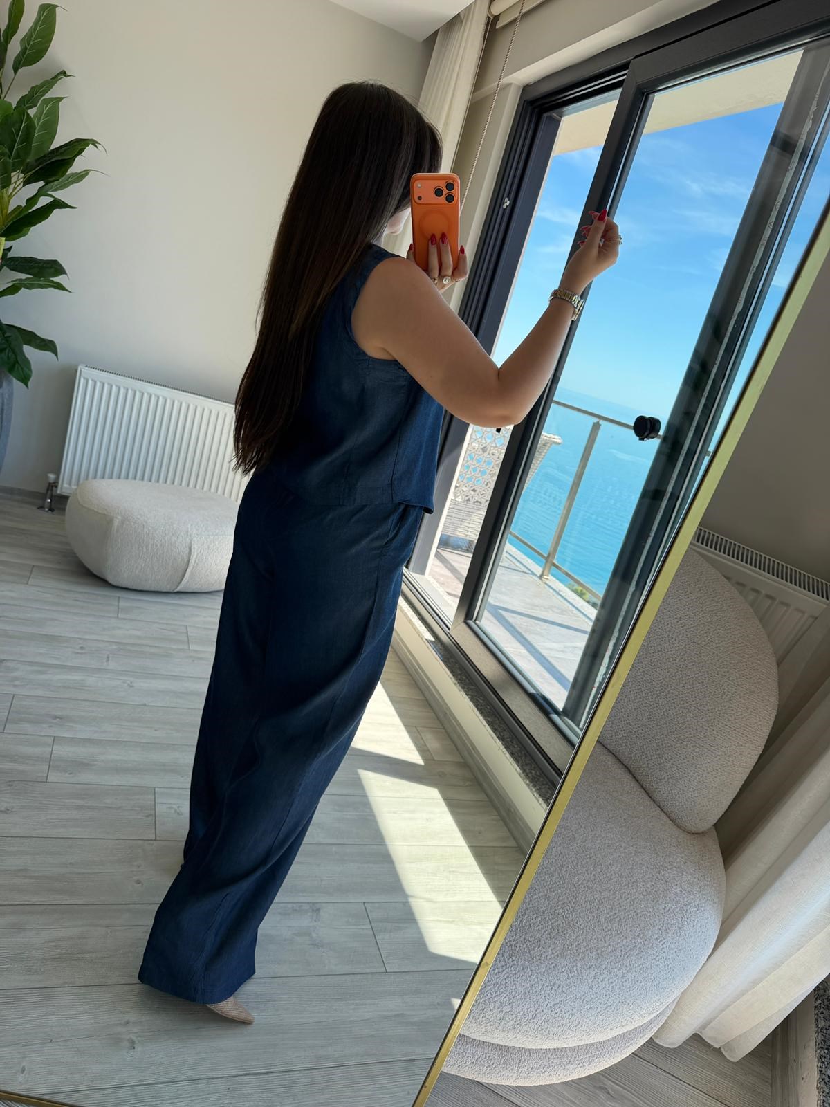 0102 Yelek Pantalon Takım KAHVE