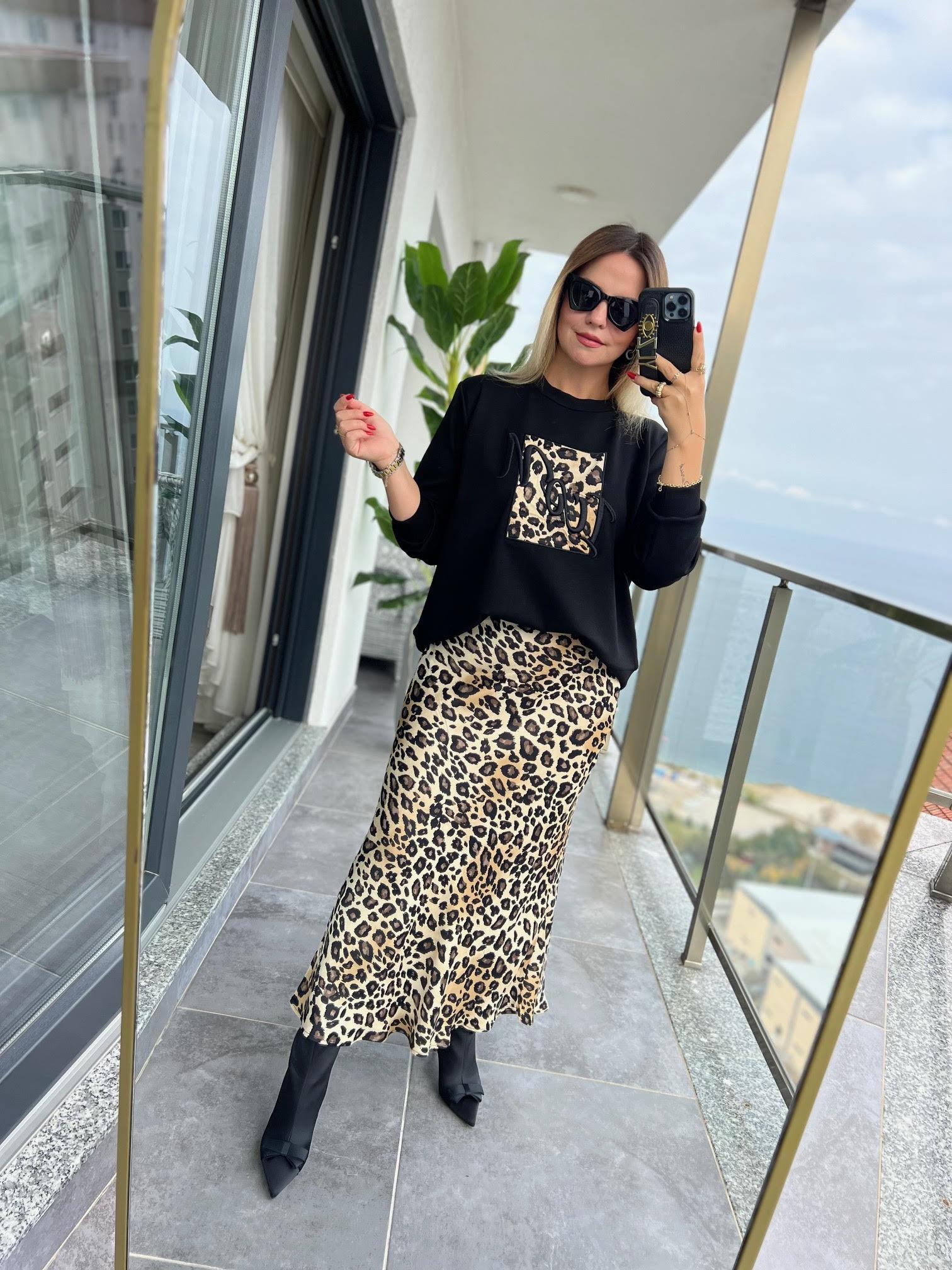 0114 Leopar Etaklı Takım BEJ