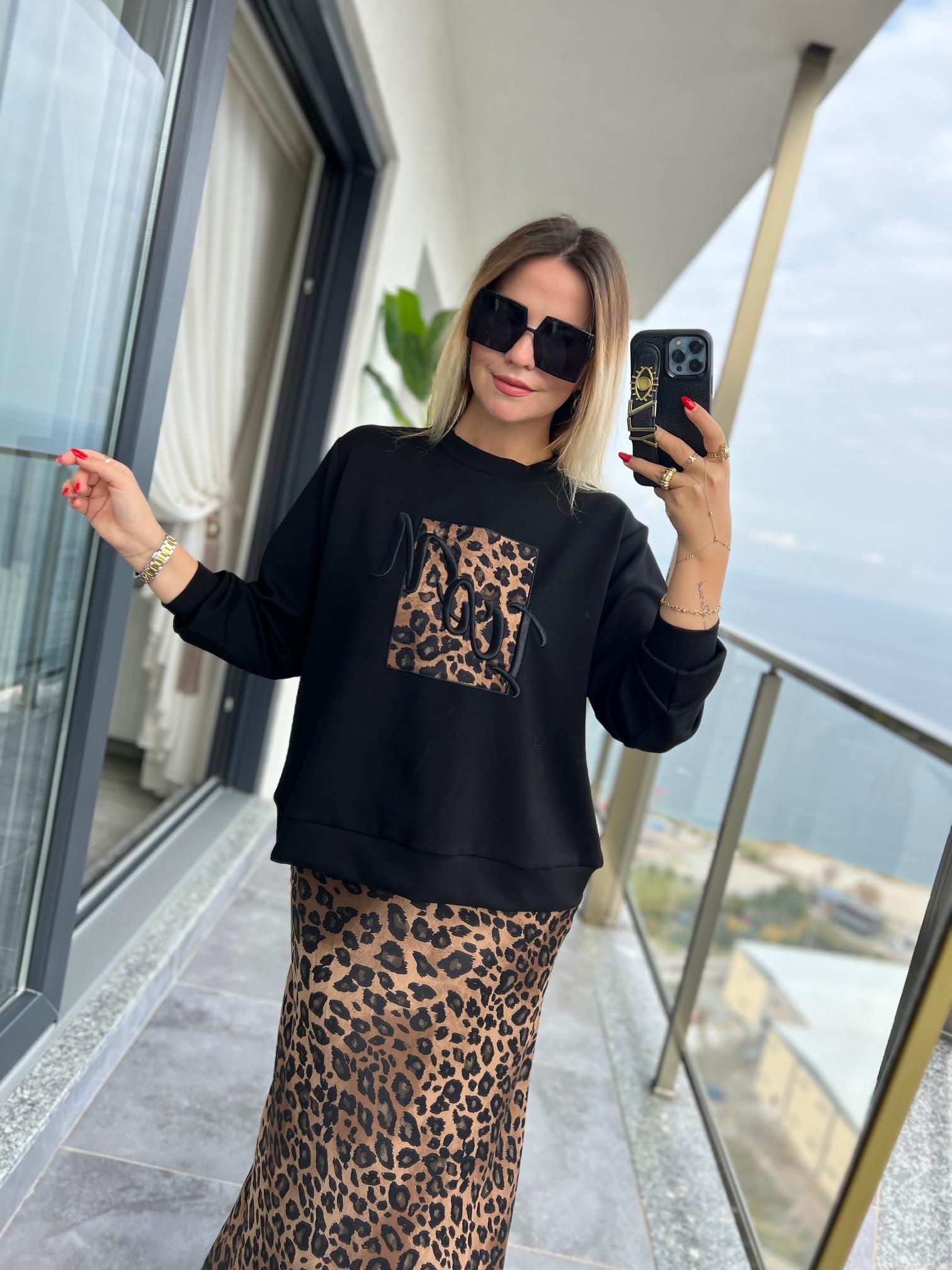0114 Leopar Etaklı Takım KAHVE