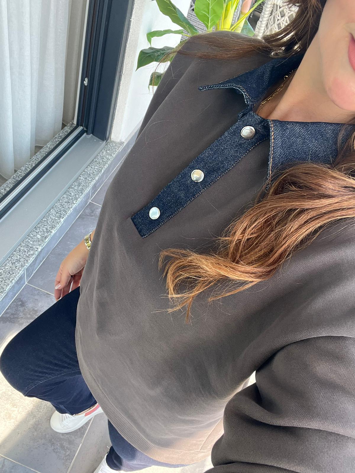 0178 Garnili Sweat KAHVE