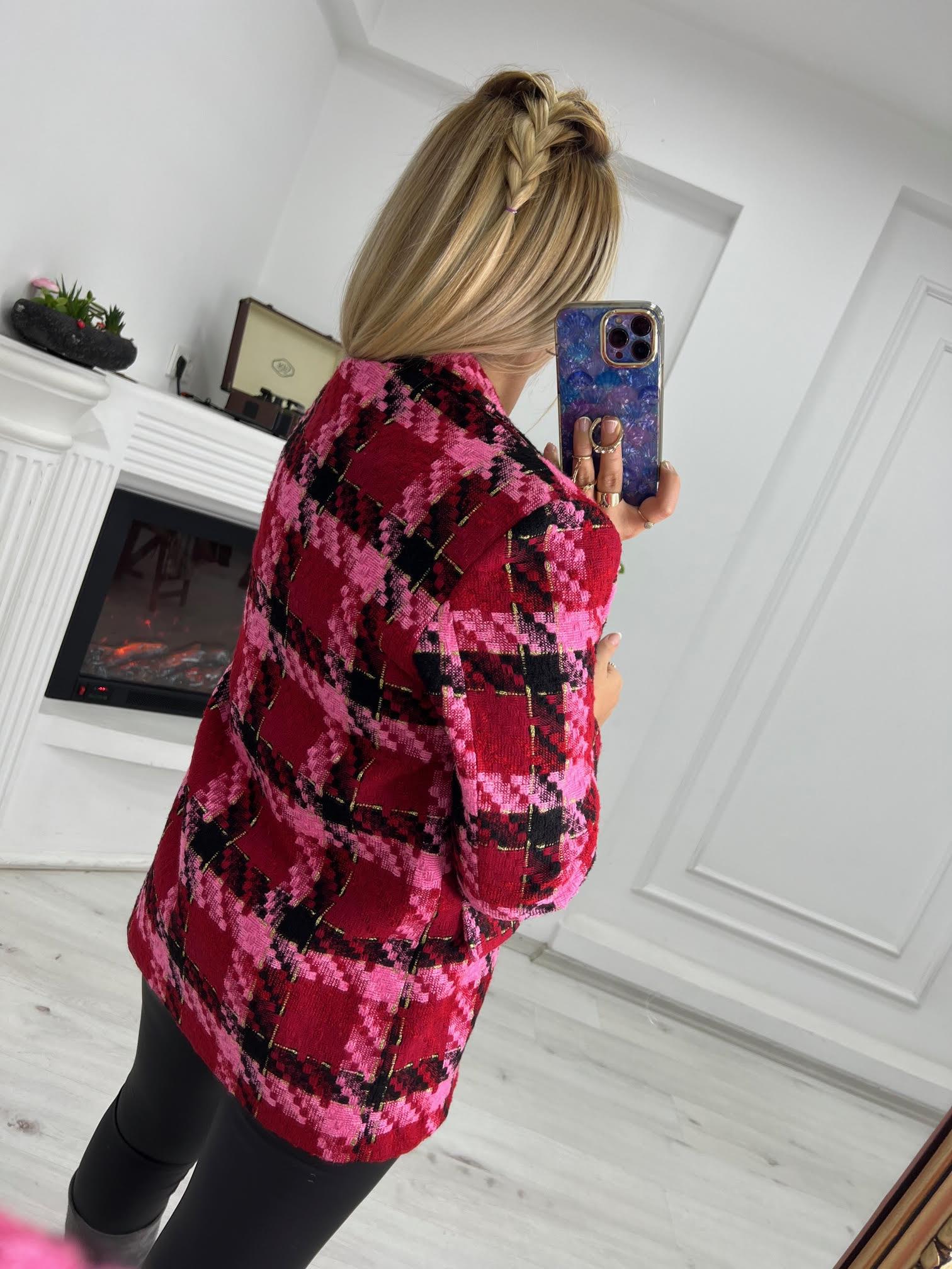 02018 Blazer Oversize Ceket KIRMIZI