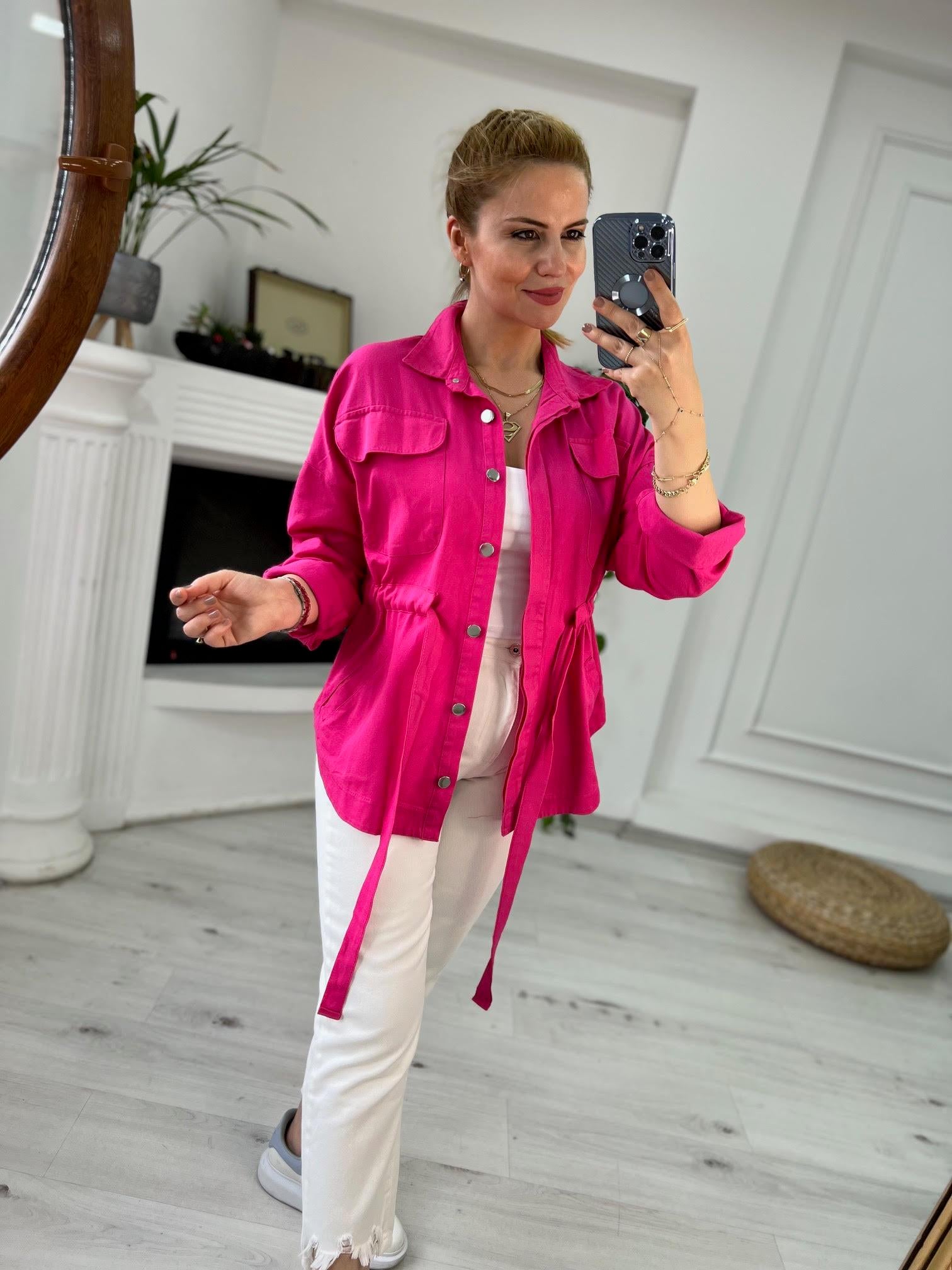 0259 Gabardin Ceket FUŞYA