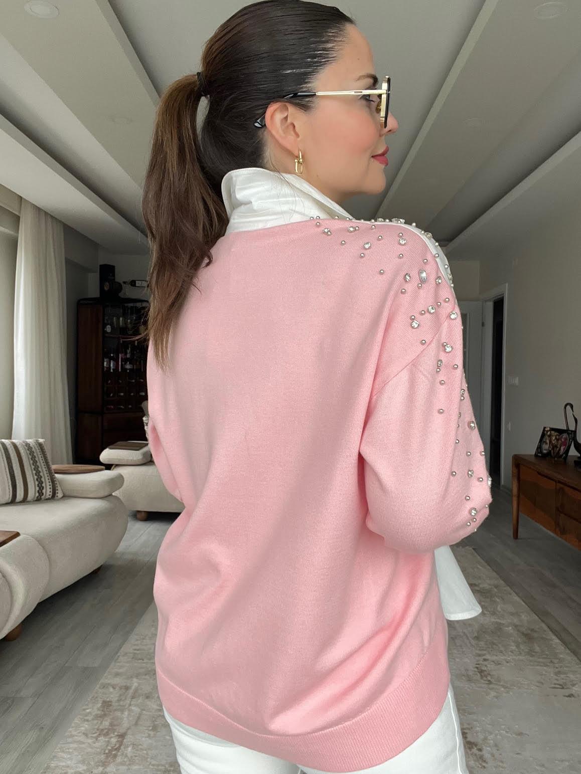030 Trikolu Gömlek PEMBE